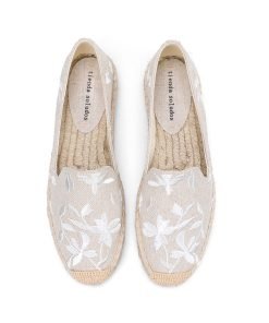 High-Quality Women's Espadrilles in Blue and Beige