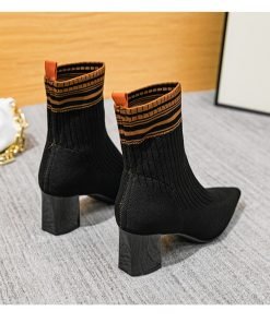 Women's Sock Boots with Pointed Toe