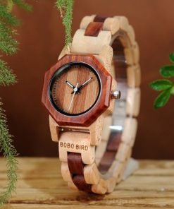Two Tone Slim Wooden Watches