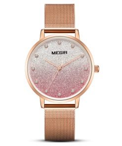 Women's Gradient Glitter Design Dial Watch